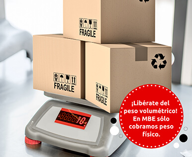 No cobramos peso volumétrico.